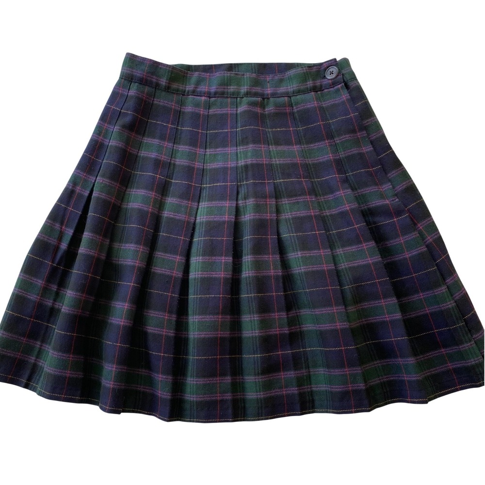 Natural Expressions Plaid Pleated Skirt Small Vintage Schoolgirl Dark Academia